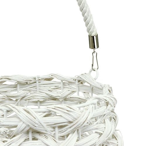 Floristik24 Lykta korg Ø18cm H43cm vit