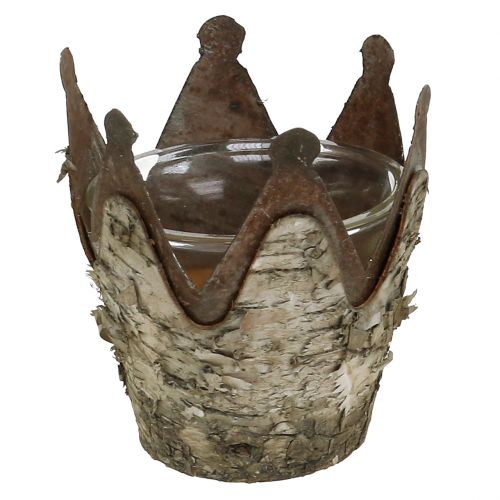 Floristik24 Lyktkrona med björk och metall Ø7cm H7.5cm 3st