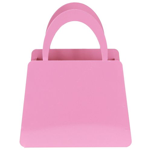 Artikel Lykta i metall med glasinsats rosa hjärta H26cm