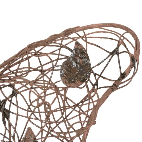 Metalllykta, väggdekoration, fjäril, rostfri yta, 36,5 cm | Floristik24.se
