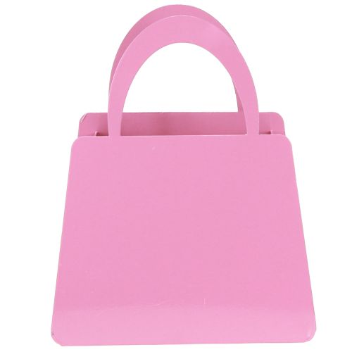 Artikel Lykta i metall med glaspåse rosa H18cm 2 st