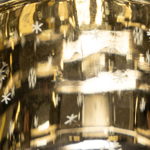 Glasljushållare med fågel- och snöflingemotiv, 8 cm, 2 stycken | Floristik24.se