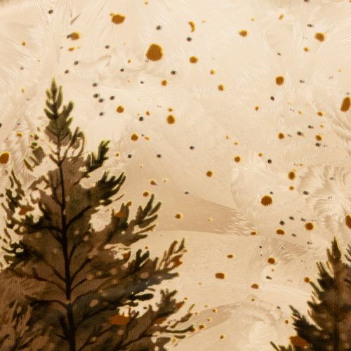 Glasljushållare med granskogsmotiv, vinterdekoration, 15 cm | Floristik24.se