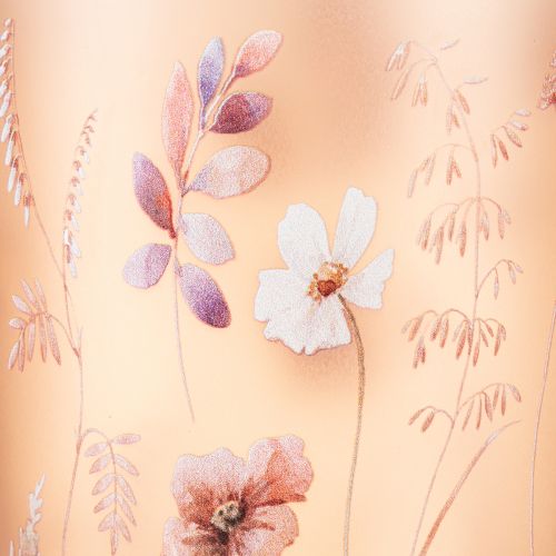 Artikel Glasljushållare med blommotiv för mysiga stunder i hemmet, 18 cm
