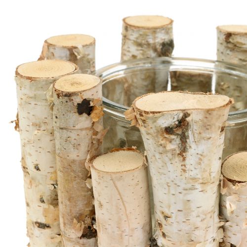 Floristik24 Lykta björk Ø17cm H12cm