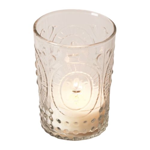 Artikel Lykta glas ljusglas värmeljushållare glas Ø7,5cm H10cm