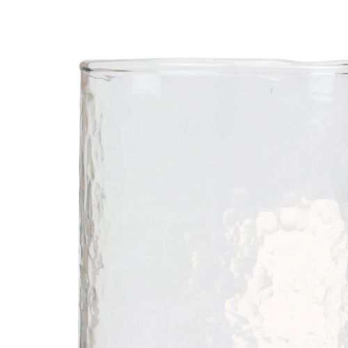 Floristik24 Glaslykta med sockel, rund värmeljushållare i glas Ø8cm H20cm