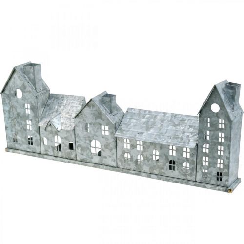 Husrad, metalldekoration för belysning, adventsdekoration, silverlykta L52cm H20cm | Floristik24.se
