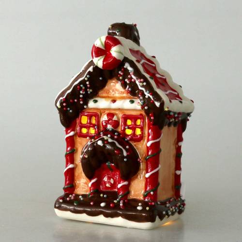 Floristik24 Lykta Knusperhaus Bisquit, brun H16cm