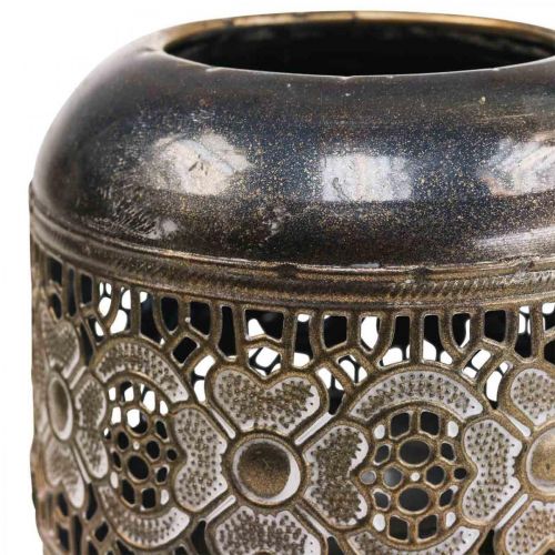 Floristik24 Lykta metall värmeljushållare vintage blommor Ø12,5cm