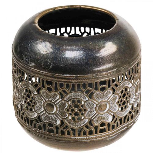 Floristik24 Lykta metall värmeljushållare vintage blommor Ø12,5cm