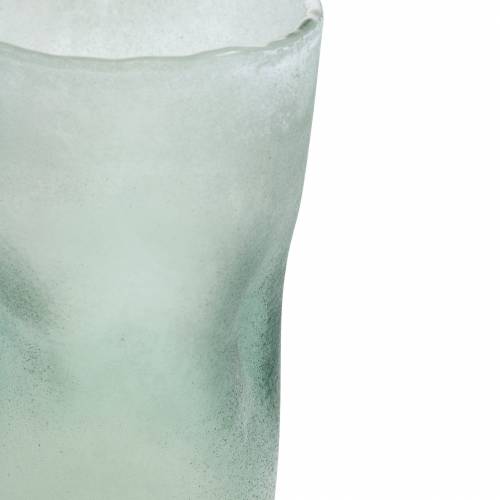 Floristik24 Glaslykta grön frostat Ø10cm H15cm