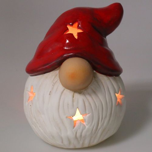 Floristik24 Lykta jultomten Ø15cm H19cm