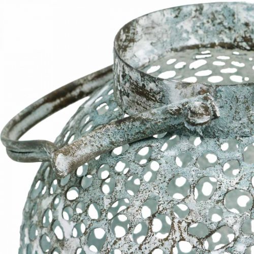 Floristik24 Metalllykta, lykta, ljusstake antik look Ø15cm H22cm