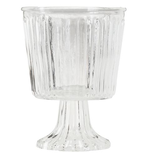 Artikel Lanternglaskopp räfflad glasdekor Ø11,5cm H15cm