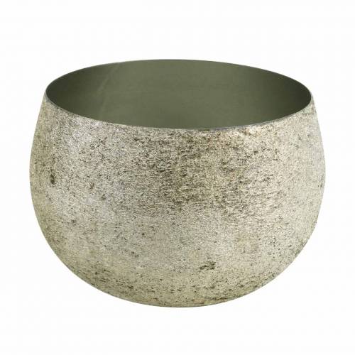 Floristik24 Dekorativ skål champagne metall Ø17cm H11.5cm