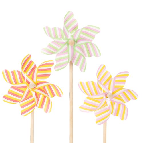 Väderkvarns trädgårdspåke, attraktiv dekoration för uteplats, trädgård och balkong, 47 cm, 3 stycken