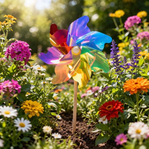 Artikel Väderkvarnbalkong, färgglad blickfångare, sommarträdgårdsdekoration, 75 cm