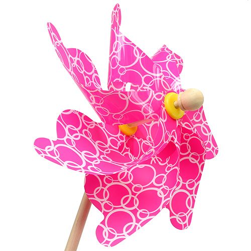 Floristik24 Väderkvarn Ø42cm rosa L110cm