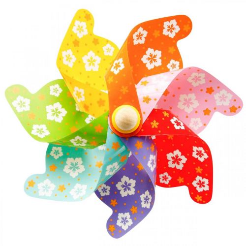 Trädgårdsstake Väderkvarn Pinwheel Trädgårdsdekoration Färgglad Ø31cm H75cm