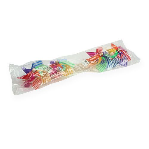 Floristik24 Trädgårdstift vindkvarn randig Ø17cm 4st
