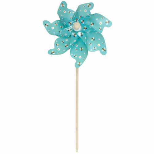 Floristik24 Pinwheel bin turkos Ø31cm vindspel väderkvarn trädgård dekoration