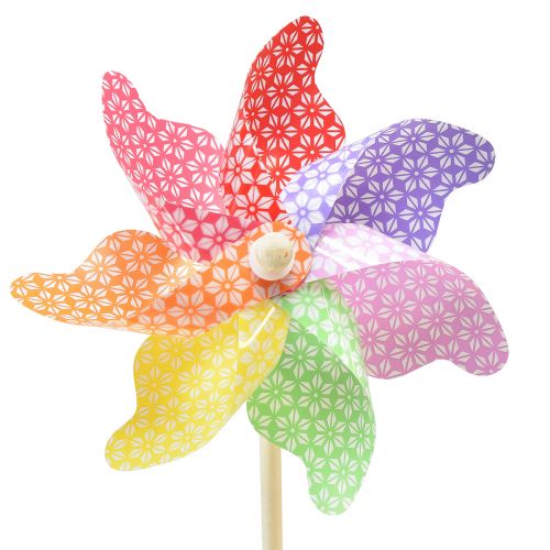 Floristik24 Pinwheel dekorativa väderkvarnar naturfärgad Ø20,5cm H55cm