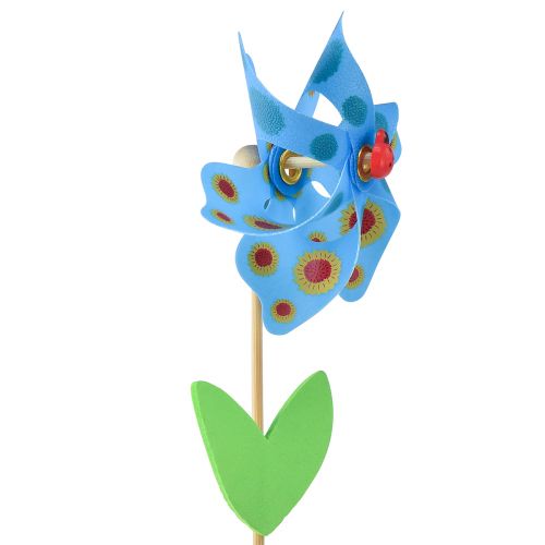 Floristik24 Pinwheel nyckelpiga på blomma väderkvarn Ø8,5cm H28cm 6st