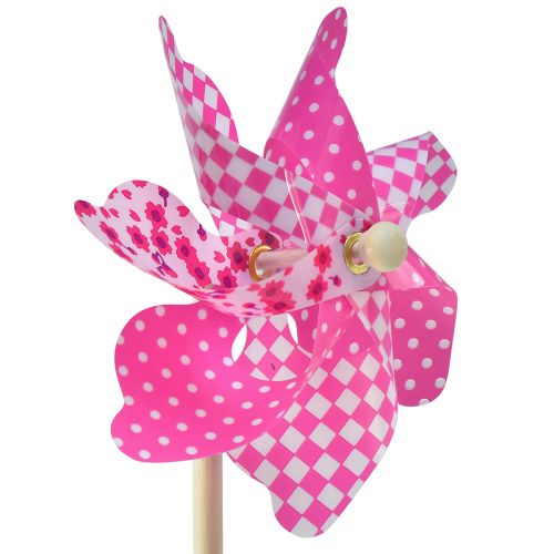 Artikel Pinwheel Rosa Gul Grön Väderkvarn Balkongdekoration Ø15cm 3st