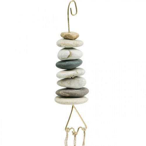 Artikel Wind Chime Hanger Chime Maritime med stenar H50cm