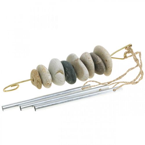 Artikel Wind Chime Hanger Chime Maritime med stenar H50cm