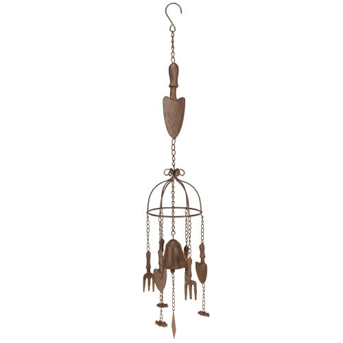 Artikel Wind Chime Metall Trädgårdsredskap Dekoration Brun Ø13cm H76cm