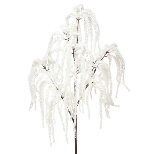 Floristik24 Dekorativ gren gråpil vinterdekoration vitt glitter 82cm 2st