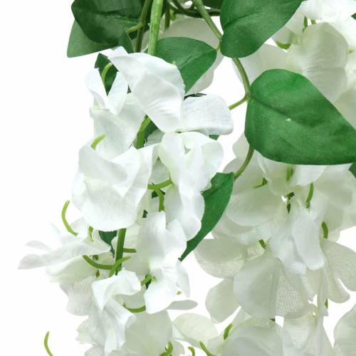 Floristik24 Garland Wisteria White 175cm 2st