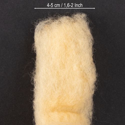 Artikel Ullband, krämfärgad orange, 10m ull för kransar och arrangemang