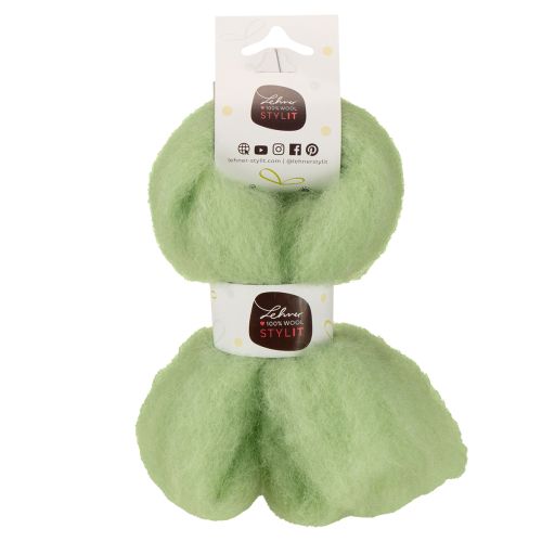 Artikel Hobbyull, dekorativ ull, ullsnöre för olika kreativa idéer och hantverksprojekt, 2m ljusgrön