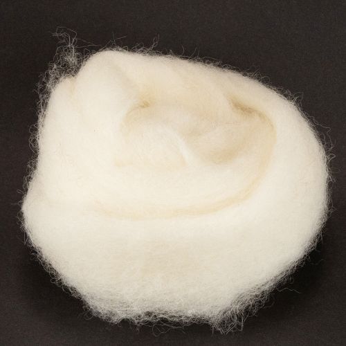 Vitt ullband, 2m, dekorativt garn för pyssel och inslagning