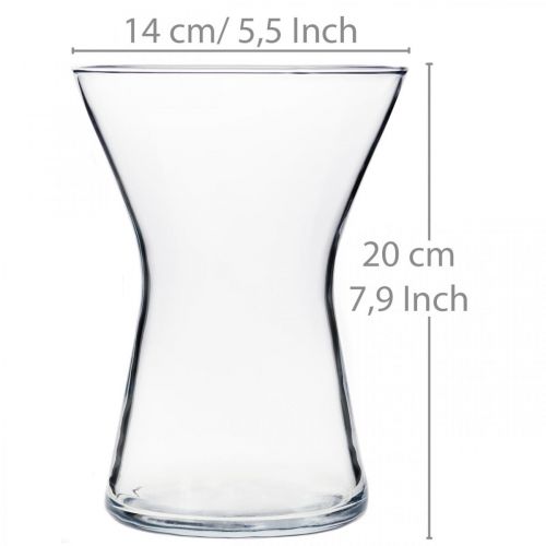 Artikel X-glasvas klar Ø14cm H19cm