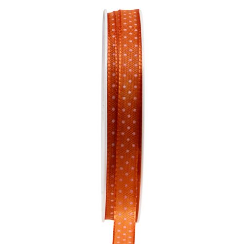 Floristik24 Presentband prickigt dekorband orange 10mm 25m