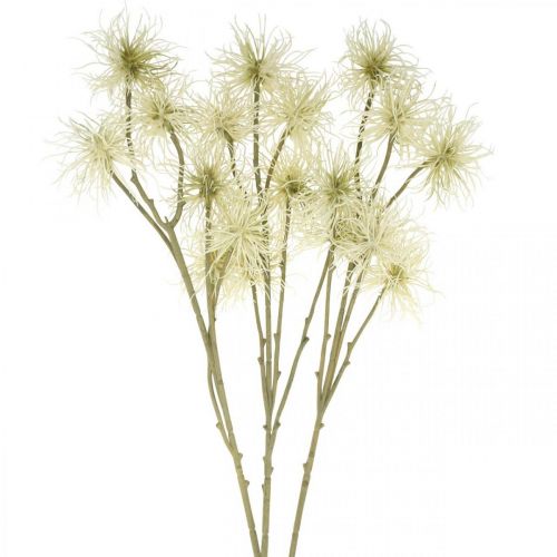 Xanthium konstgjord blomkräm höstdekoration 6 blommor 80cm 3st