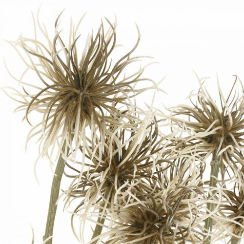 Artikel Xanthium konstgjord blomma höstdekoration 6 blommor kräm, brun 80cm 3st