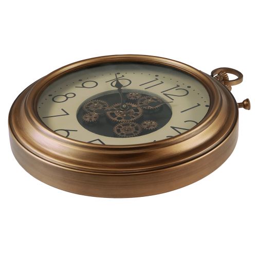 Artikel Väggdekoration väggklocka växelklocka brons kräm retro Ø54cm
