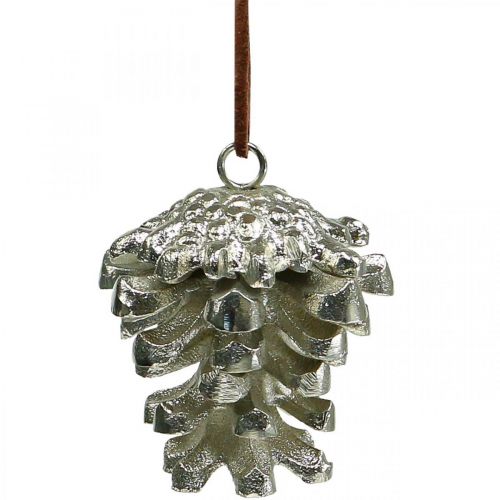 Floristik24 Kotte dekorativa kottar för upphängning av silver H6cm