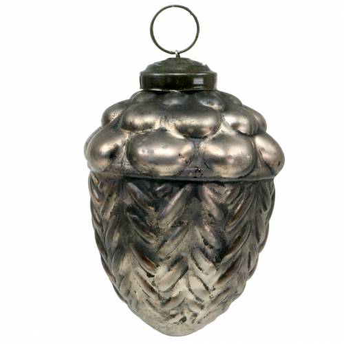 Floristik24 Julgransdekorationer kottar glas brons Ø9cm H10cm 2st