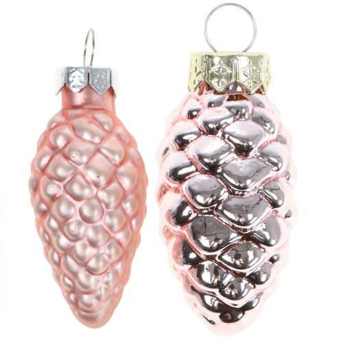 Konmix gjord av glasrosa 5cm 14 st