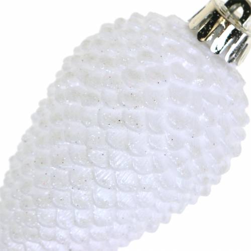 Floristik24 Julgransdekorationer kottar vita 8cm 6st