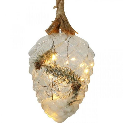 Floristik24 Kon Belyst Juldekoration LED-ljus Timer H21cm