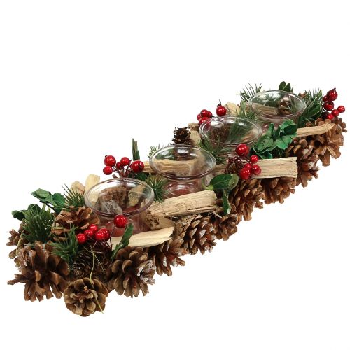 Floristik24 Julljusarrangemang natur 45cm