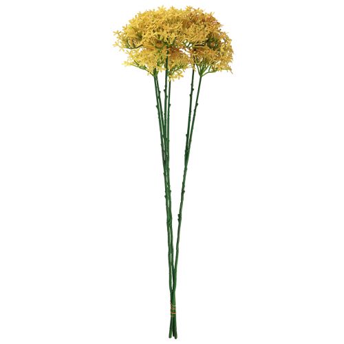 Floristik24 Prydnadsvitlök Vild Allium Artificiell Gul 70cm 3st