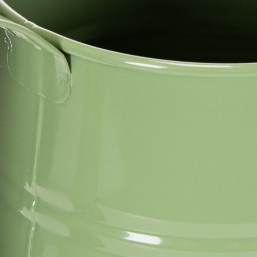 Vintage vattenkanna i metall för inomhusbruk, mintgrön, 1,7 l, dekorativ vas, retrodesign, H23 cm | Floristik24.se